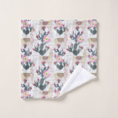 Waterverf Cactus Patroon Bad Handdoek (Wasdoekje)