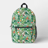 Waterverf Cactus Patroon Bedrukte Rugzak (Voorkant)