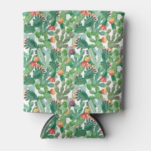 Waterverf Cactus Patroon Blikjeskoeler (Voorkant)