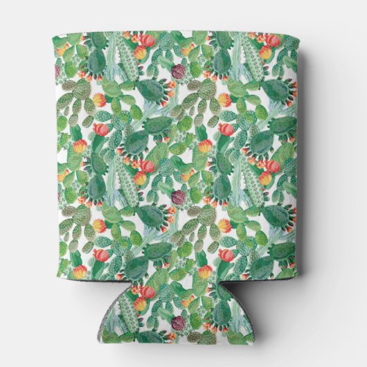 Waterverf Cactus Patroon Blikjeskoeler (Achterkant)