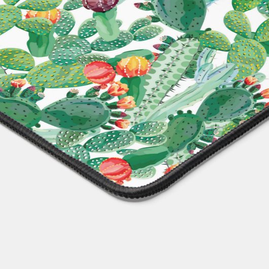 Waterverf Cactus Patroon Bureaumat (Hoek)