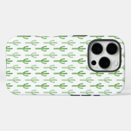 Waterverf Cactus Patroon Case-Mate iPhone Case (Achterkant (horizontaal))