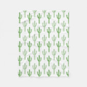 Waterverf Cactus Patroon Fleece Deken (Voorkant)
