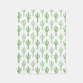 Waterverf Cactus Patroon Fleece Deken