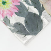 Waterverf Cactus Patroon Fleece Deken (Hoek)