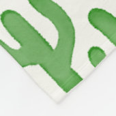 Waterverf Cactus Patroon - Groen Fleece Deken (Hoek)