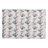 Waterverf Cactus Patroon Kussensloop (Achterkant-Links)