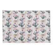 Waterverf Cactus Patroon Kussensloop (Achterkant-Rechts)