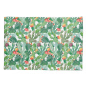 Waterverf Cactus Patroon Kussensloop (Achterkant-Links)