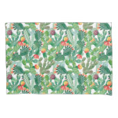 Waterverf Cactus Patroon Kussensloop (Voorkant-Links)