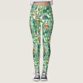 Waterverf Cactus Patroon Leggings (Voorkant)