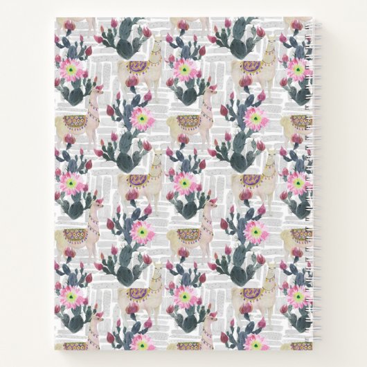 Waterverf Cactus Patroon Notitieboek (Achterkant)