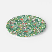 Waterverf Cactus Patroon Papieren Bordje (Gekanteld)