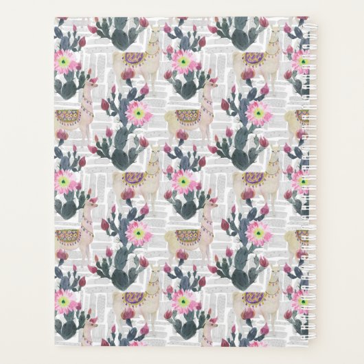 Waterverf Cactus Patroon Planner (Achterkant)