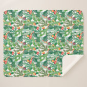 Waterverf Cactus Patroon Sherpa Deken (Voorkant (horizontaal))