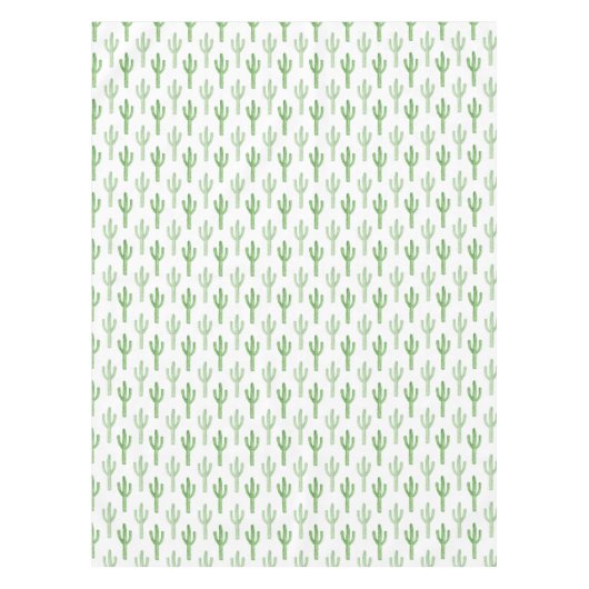 Waterverf Cactus Patroon Tafelkleed (Voorkant)