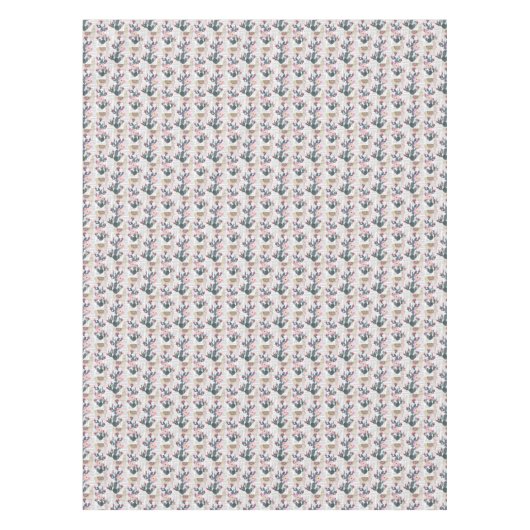 Waterverf Cactus Patroon Tafelkleed (Voorkant)