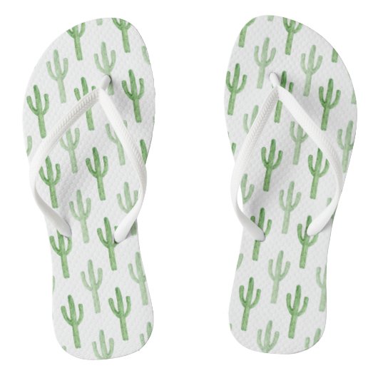Waterverf Cactus Patroon Teenslippers (Voetbed)