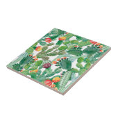 Waterverf Cactus Patroon Tegeltje (Zijkant)