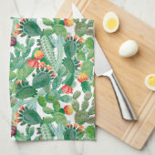 Waterverf Cactus Patroon Theedoek (Quarter Fold)