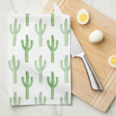 Waterverf Cactus Patroon Theedoek (Quarter Fold)