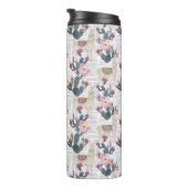 Waterverf Cactus Patroon Thermosbeker (Geroteerd rechts)