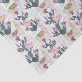 Waterverf Cactus Patroon Tissuepapier (Detail)