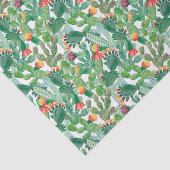 Waterverf Cactus Patroon Tissuepapier (Detail)