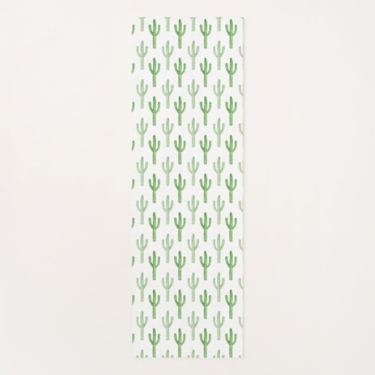 Waterverf Cactus Patroon Yogamat (Voorkant)