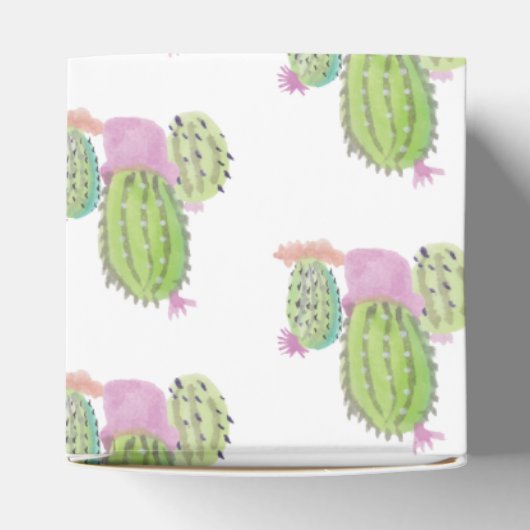 Waterverf Cactus Pattern Birthday Party Hartelijk  Bedankdoosjes (Bovenkant)