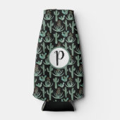Waterverf Cactus Pattern Initiaal CUSTOM Flesjeskoeler (Voorkant)