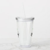 Waterverf Cactus Persoonlijke bride Acryl Drinkbeker (Links)