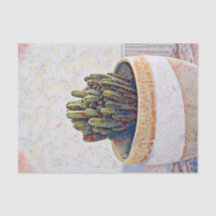 Waterverf Cactus Plant White Beige Decoupage