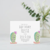 Waterverf Cactus Planten handgeschilderd Baby show Briefkaart (Staand voorkant)