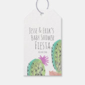 Waterverf Cactus Planten handgeschilderd Baby show Cadeaulabel (Voorkant)