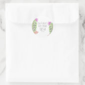 Waterverf Cactus Planten handgeschilderd Baby show Ronde Sticker (Tas)