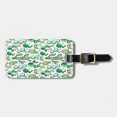 Waterverf Cactus Planten Patroon Bagagelabel (Voorkant horizontaal)