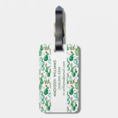 Waterverf Cactus Planten Patroon Bagagelabel (Achterkant verticaal)