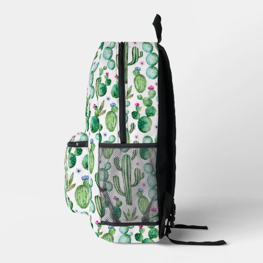 Waterverf Cactus Planten Patroon Bedrukte Rugzak (Rechts)
