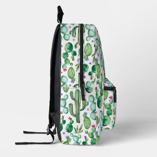 Waterverf Cactus Planten Patroon Bedrukte Rugzak (Links)