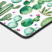 Waterverf Cactus Planten Patroon Bureaumat (Hoek)