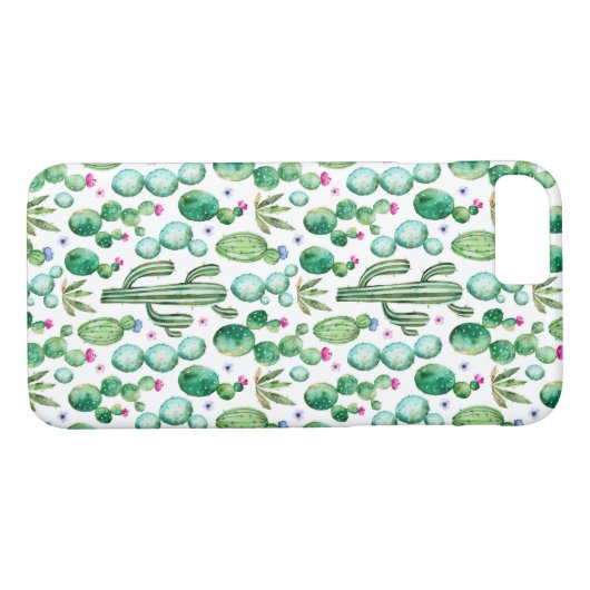 Waterverf Cactus Planten Patroon Case-Mate iPhone Case (Achterkant (Horizontaal))