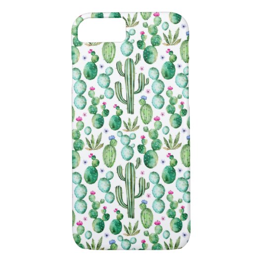 Waterverf Cactus Planten Patroon Case-Mate iPhone Case (Achterkant)