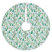 Waterverf Cactus Planten Patroon Kerstboom Rok (Voorkant)