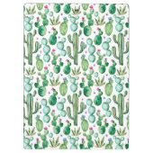 Waterverf Cactus Planten Patroon Klembord (Achterkant)