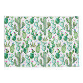 Waterverf Cactus Planten Patroon Kussensloop (Achterkant-Rechts)