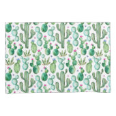Waterverf Cactus Planten Patroon Kussensloop (Voorkant-Rechts)