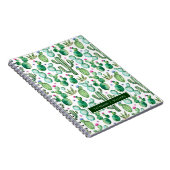 Waterverf Cactus Planten Patroon Notitieboek (Rechterzijde)