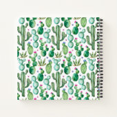Waterverf Cactus Planten Patroon Notitieboek (Achterkant)
