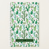 Waterverf Cactus Planten Patroon Planner (Voorkant)